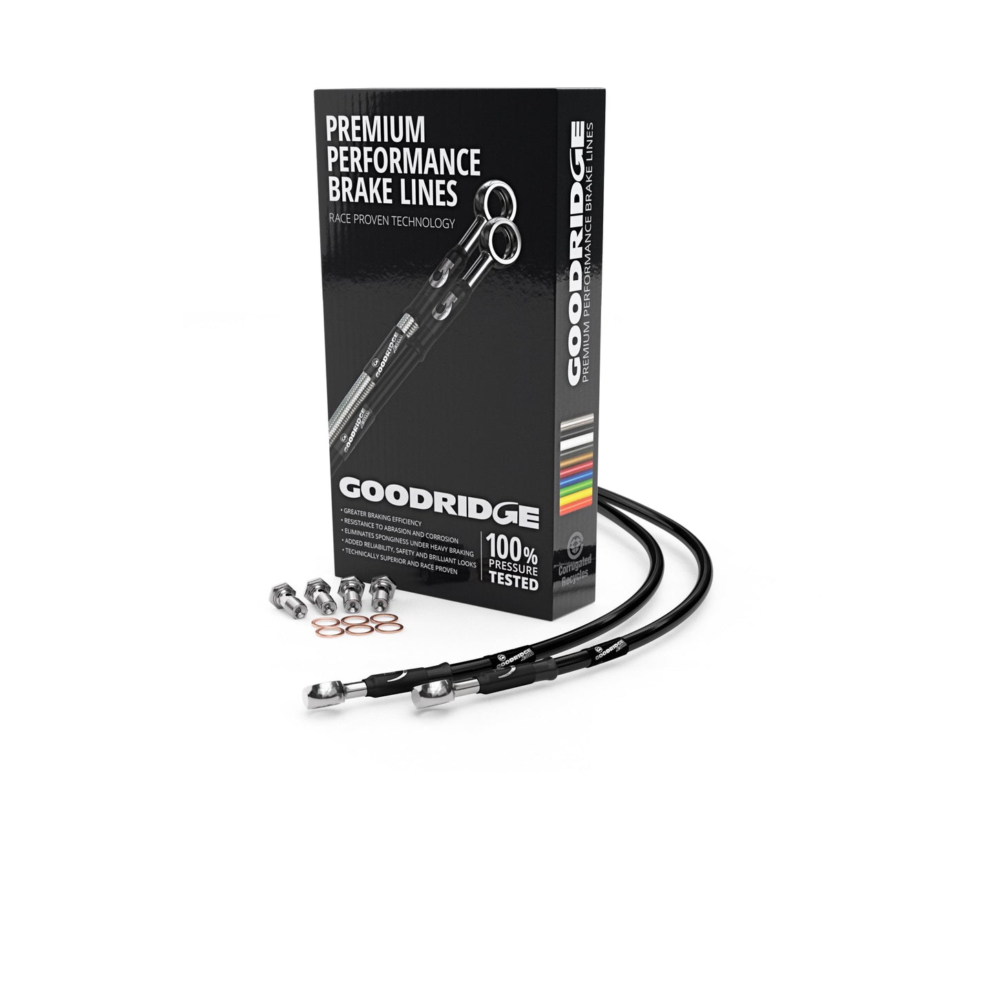 Goodridge BRAKE HOSE KIT FOR HONDA CB750F2N-Y 92-02 HN0772-3FC-BK