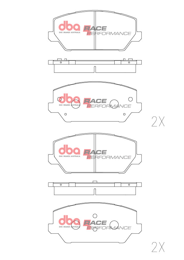 DBA Race Performance Front Brake Pads for Hyundai I30 N DB15012RP