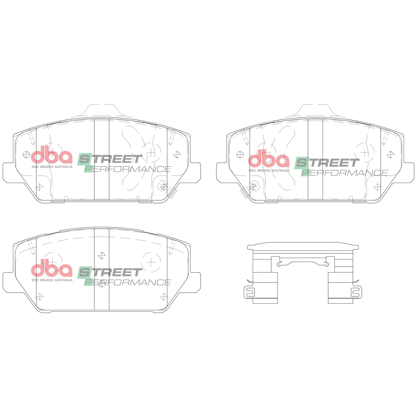 DBA Street Performance Front Brake Pads for Hyundai I30 N DB15012SP