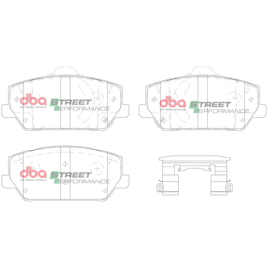 DBA Street Performance Front Brake Pads for Hyundai I30 N DB15012SP