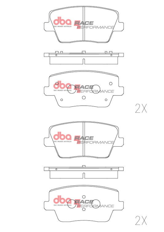 DBA Race Performance Rear Brake Pads for Hyundai I30 N DB15013RP