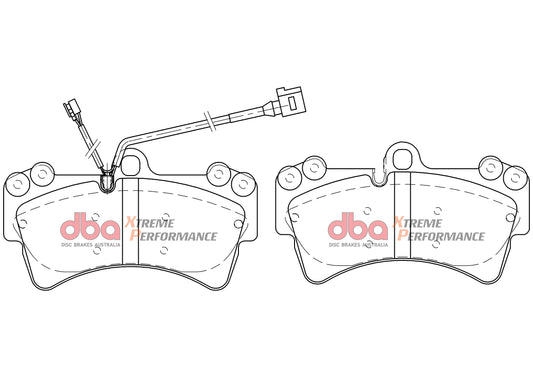 DBA Xtreme Performance Front Brake Pads for VW Golf Mk5 with Brembo 18Z Calipers
