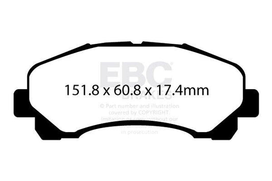 EBC Front Ultimax Brake Pads for ISUZU DMAX 1.9 2.5, Rodeo DPX2113