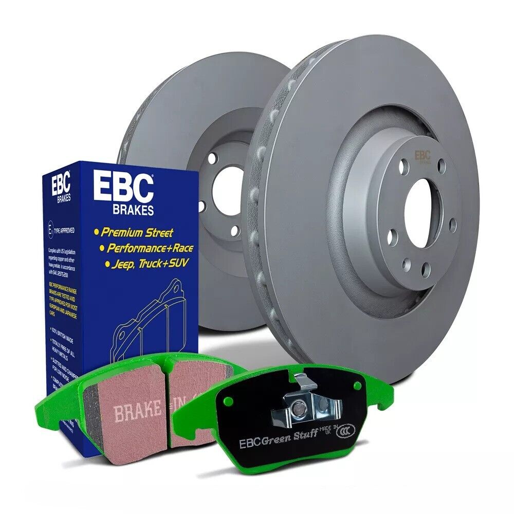 EBC Rear Brake Discs & Greenstuff Pads for Volkswagen Caravelle 2.8 2000-2004 PD01KR767