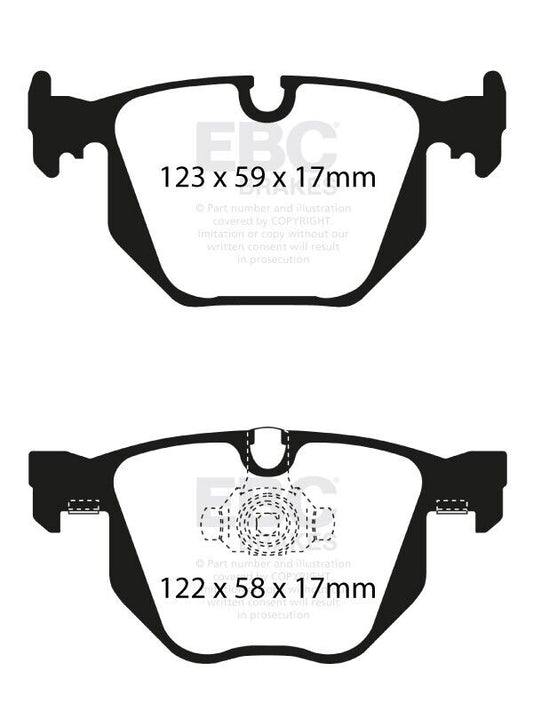 EBC Rear Greenstuff Brake Pads for BMW 7 Series E65 E66 730 735 DP21450