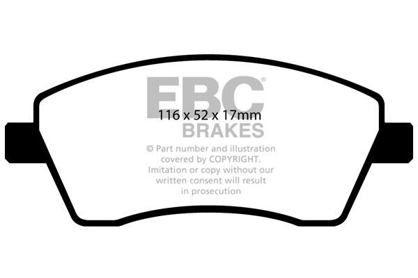 EBC Front Greenstuff Brake Pads for Dacia Duster, Renault Clio Mk3 Mk4 DP21485