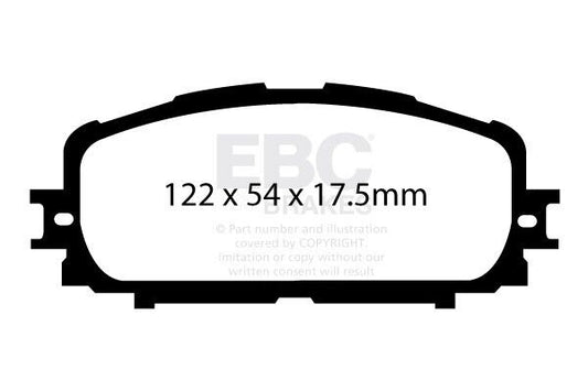 EBC Front Greenstuff Brake Pads for Toyota Yaris 1.0 1.3 1.8 2005-2019 DP21897