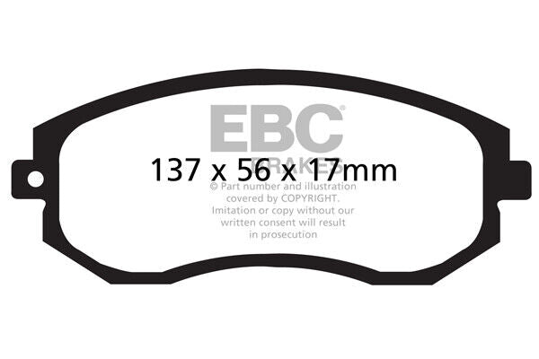 EBC Front Yellowstuff Pads for Subaru BRZ 2.0 DP41884R