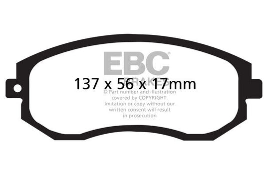 EBC Front Yellowstuff Pads for Subaru BRZ 2.0 DP41884R