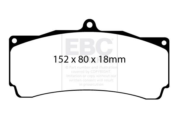 EBC Front Orangestuff Brake Pads for K-Sport 330mm 356mm 8 Pot Calipers DP9006