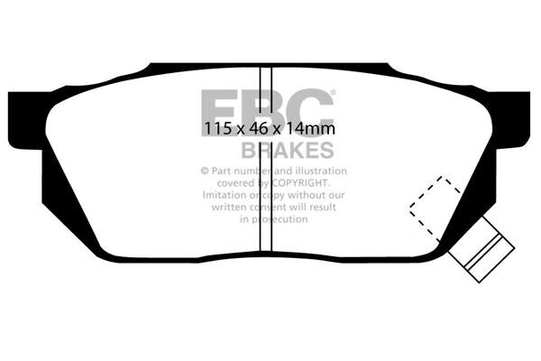 EBC Front Greenstuff Brake Pads for Honda Civic EC 1.3 1.4, EG3 1.3 DP2570