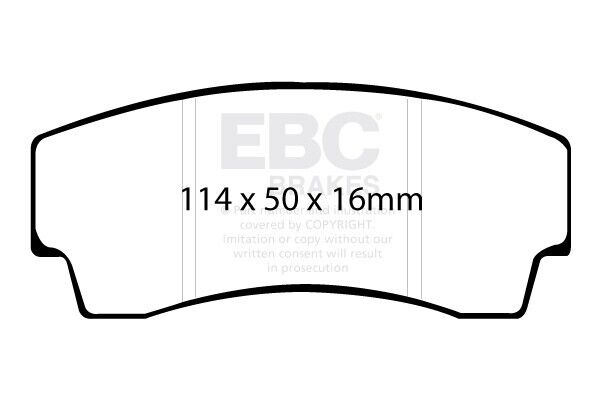 EBC Rear Yellowstuff Brake Pads for Lotus Esprit 350 300 2.2 3.2, Noble M12 DP4008R