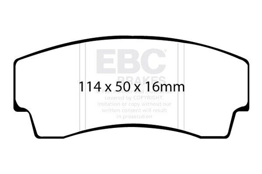 EBC Rear Yellowstuff Brake Pads for Lotus Esprit 350 300 2.2 3.2, Noble M12 DP4008R