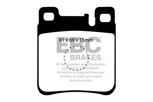 EBC Rear Greenstuff Brake Pads for Mercedes C-Class W203 C140, CLK C140 C208 DP2887