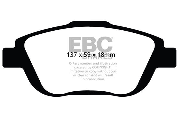 EBC Front Yellowstuff Pads for Peugeot 208 Mk2 1.2 T DP42073R