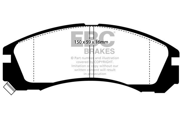 EBC Front Greenstuff Brake Pads for Mitsubishi Magna, L200, Challenger, Chariot DP2954