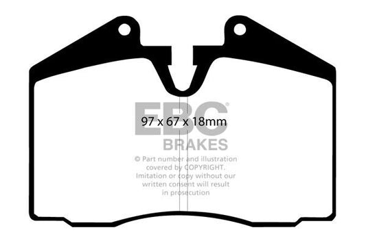 EBC Rear Ultimax Brake Pads for Porsche 928 4.7 5.0, 944 2.5 3.0 DP612