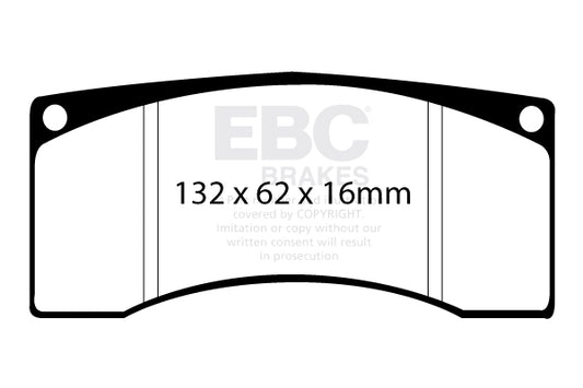 EBC Front Orangestuff Pads for Mitsubishi Lancer Evo 8 FQ-400 2.0 T 400BHP 2004 DP9016