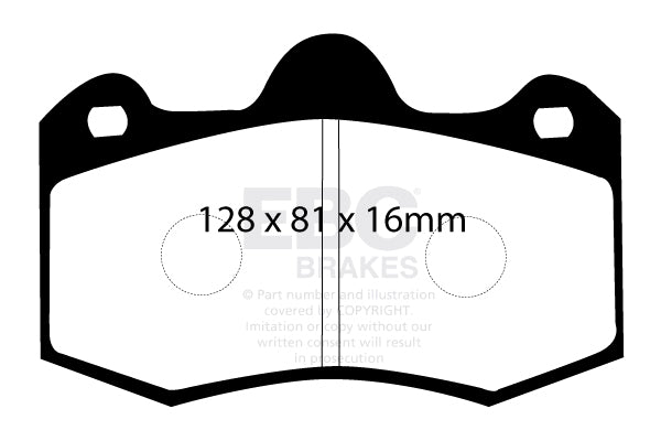 EBC Front Orangestuff Pads for Lotus Evora 3.5 280BHP 2009 DP9036