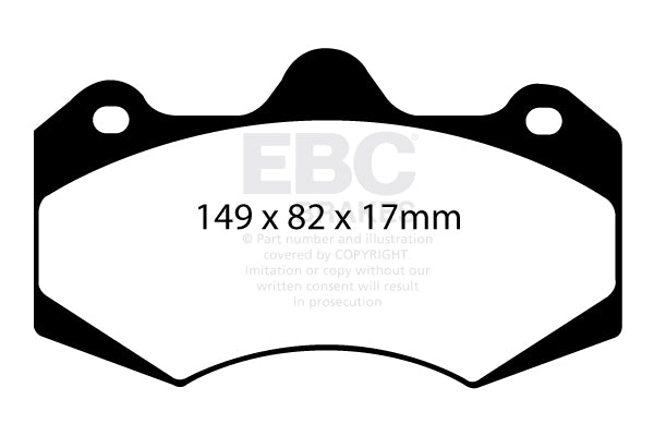 EBC Front Orangestuff Pads for Mclaren MP412C 3.8 Twin T 600BHP 2011 DP9062