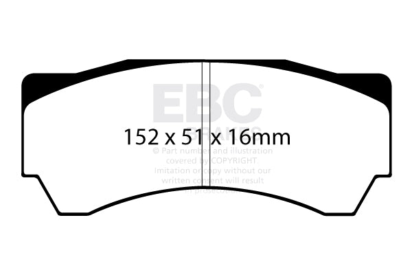 EBC Front Orangestuff Pads for Mitsubishi Lancer Evo 8 FQ-400 2.0 T 400BHP 2004 DP9063