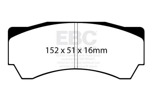 EBC Front Orangestuff Pads for Mitsubishi Lancer Evo 8 FQ-400 2.0 T 400BHP 2004 DP9063