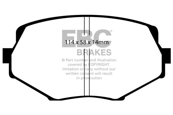 EBC Front Yellowstuff Pads for Mazda MX5 Mk1 NA 1.8 BHP 1994 DP41002R