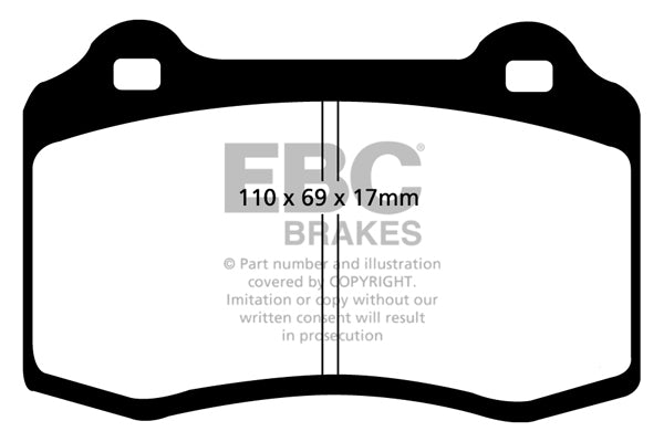 EBC Front Redstuff Pads for Alfa Romeo 147 3.2 250BHP 2002 DP31031C