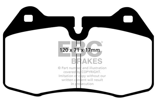 EBC Front Greenstuff Pads for BMW 7 Series(E38) 725 2.5 TD BHP 1996 DP21032