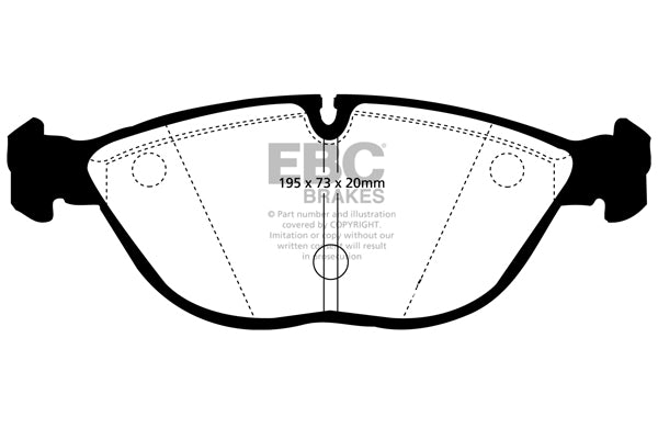 EBC Front Redstuff Pads for Audi TT quattro 8N 1.8 T 237BHP 2005 DP31035C