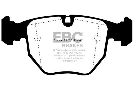 EBC Front Redstuff Pads for BMW 5 Series (E39) 530 2.9 TD BHP 2000 DP31036C