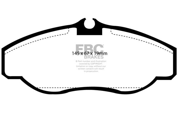 EBC Front Yellowstuff Pads for Land Rover Discovery 2 4.0 BHP 1998 DP41037R