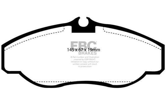 EBC Front Greenstuff Pads for Land Rover Discovery 2 4.0 BHP 1998 DP61037