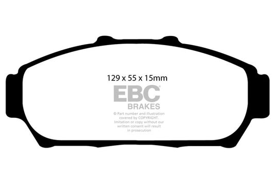 EBC Front Yellowstuff Pads for Honda Integra (Not UK) DB6 1.6 BHP 1995 DP41206R