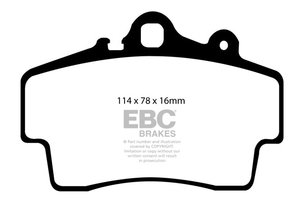 EBC Front Orangestuff Pads for Porsche Boxster (986) 2.5 204BHP 1997 DP91207