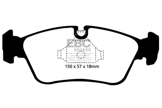 EBC Front Yellowstuff Pads for BMW 3 Series (E46) 316 1.6 BHP 2000 DP41211R