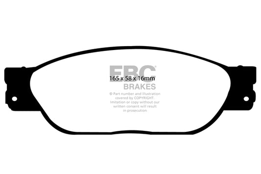 EBC Front Redstuff Pads for Jaguar SType 2.5 200BHP 2002 DP31220/2C