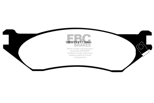 EBC Front Yellowstuff Pads for Ford Expedition 4.6 BHP 1997 DP41267R