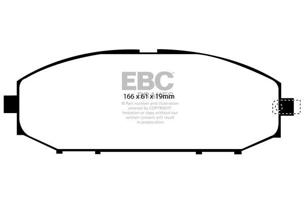 EBC Front Yellowstuff Pads for Nissan Patrol Y61 4.8 BHP 2000 DP41280R