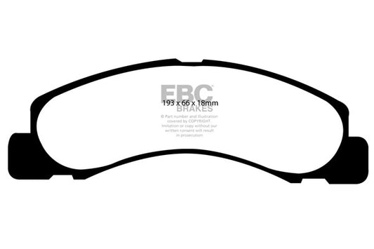 EBC Front Greenstuff Pads for Ford Excursion 5.4 BHP 2000 DP61308