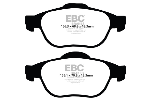EBC Front Greenstuff Pads for Renault Grand Scenic Mk2 1.6 BHP 2005 DP21353/2