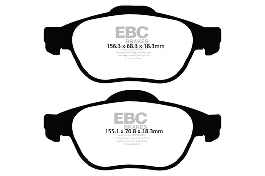EBC Front Greenstuff Pads for Renault Grand Scenic Mk2 1.6 BHP 2005 DP21353/2