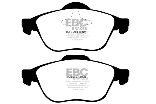 EBC Front Redstuff Pads for Renault Laguna 2 2.0 T BHP 2003 DP31353C