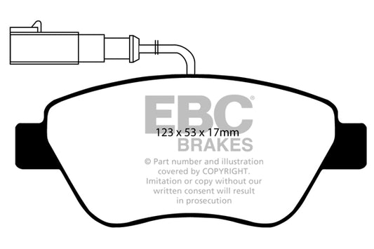 EBC Front Greenstuff Pads for Alfa Romeo MiTo 1.4 BHP 2008 DP21384
