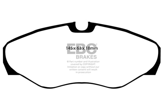 EBC Front Greenstuff Pads for Opel Vivaro 2.0 BHP 2001 DP21461