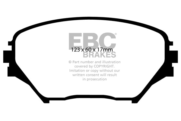 EBC Front Greenstuff Pads for Toyota Rav 4 XA20 1.8 BHP 2000 DP61402