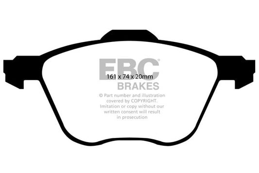 EBC Front Greenstuff Pads for Ford Galaxy Mk1 2.3 BHP 2003 DP21413