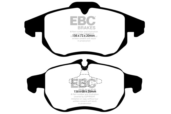 EBC Front Greenstuff Pads for Fiat Croma Mk2 1.8 140BHP 2005 DP21414