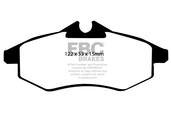 EBC Front Greenstuff Pads for Citroen C2 1.1 60BHP 2003 DP21434