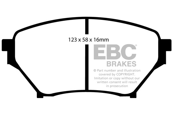 EBC Front Yellowstuff Pads for Mazda MX5 Mk2 Sport NB 1.8 BHP 2001 DP41452R